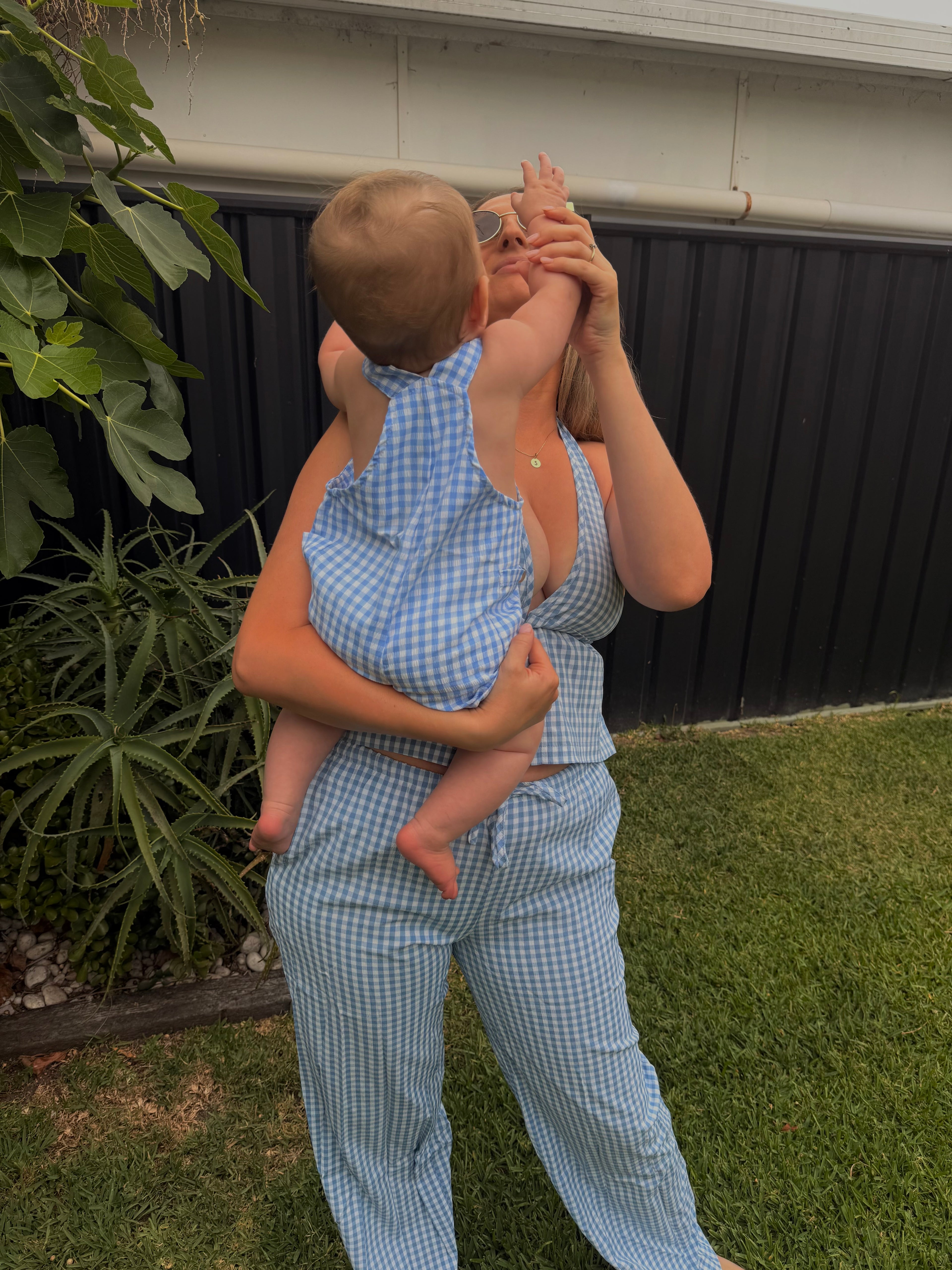 The Mini Gingham Overall